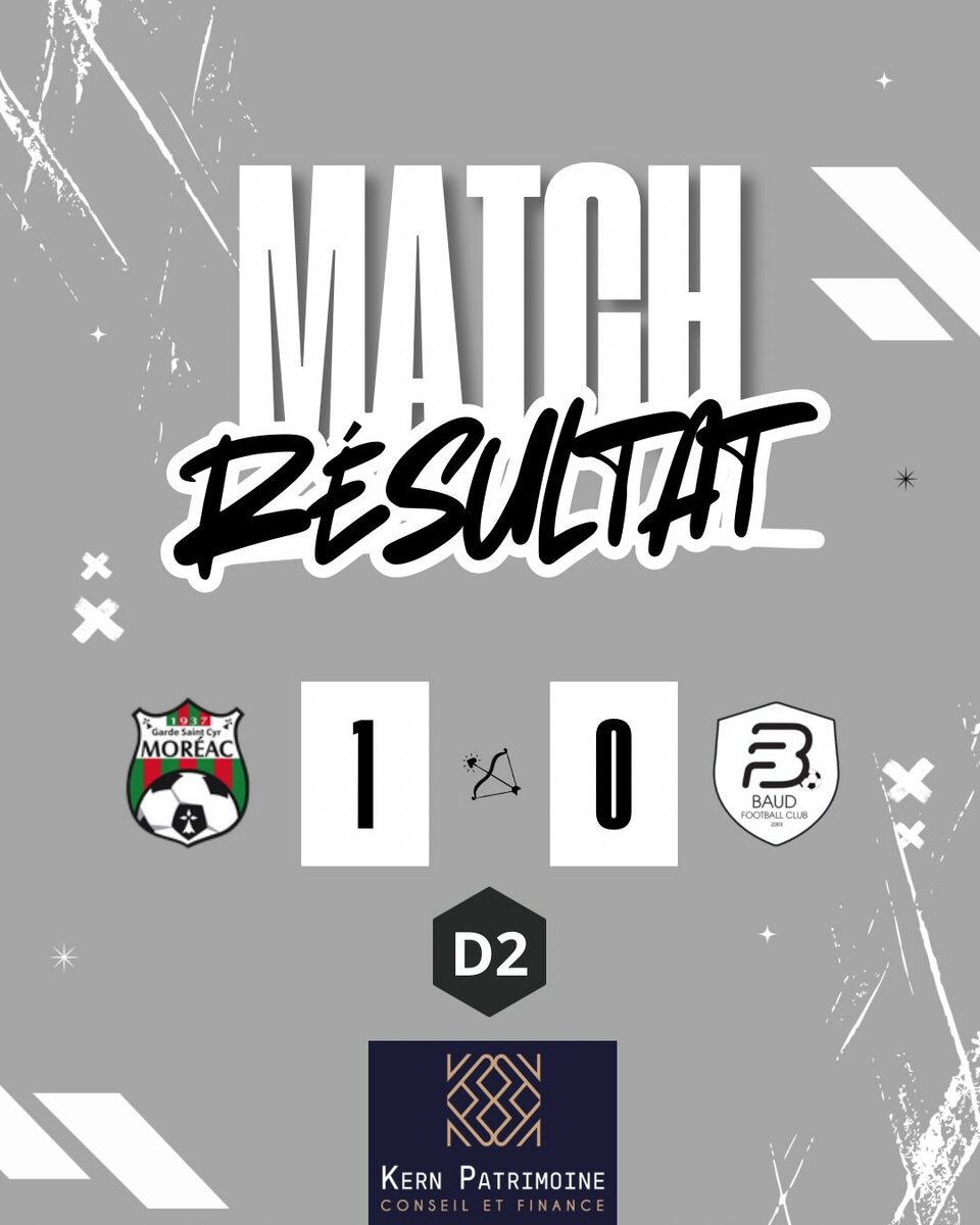 Courte défaite des seniors C à Moréac