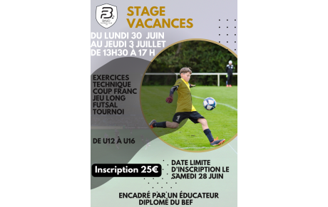 Stage vacances U12 à U16